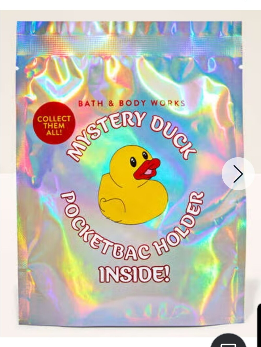 Pocketbac Holder Billie The Duck BASEBALL HAT Limited Edition Bath & Body Works - Picture 8 of 9